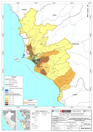 Mapa las ciclovías en Lima Metropolitana