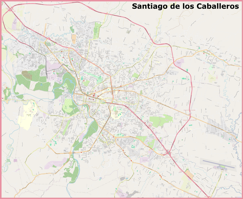 Plano de Santiago de los Caballeros.