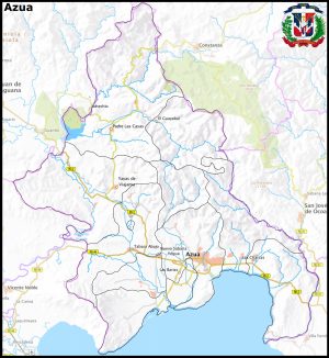 Mapa de la provincia de Azua