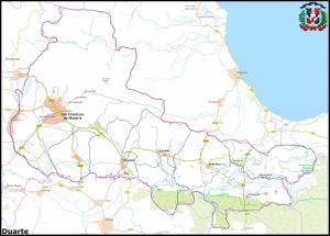 Mapa de la provincia de Duarte
