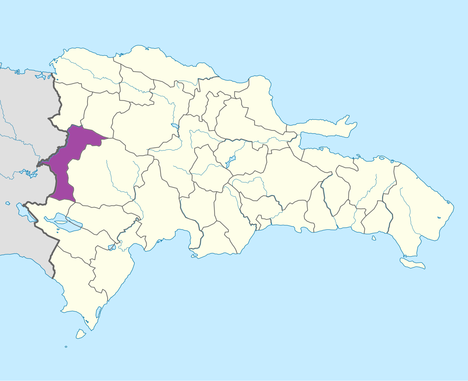 Mapa de la provincia de Elías Piña - Galería de mapas