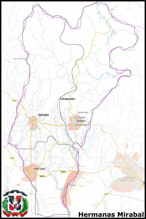 Mapa de la provincia de Hermanas Mirabal