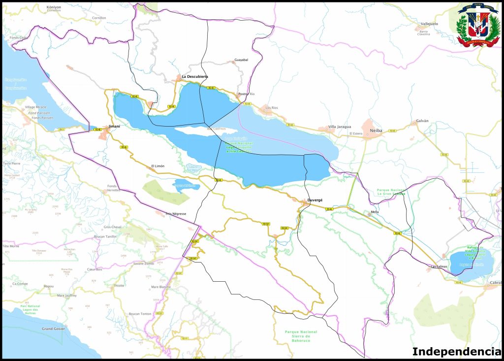 Mapa de la provincia de Independencia.