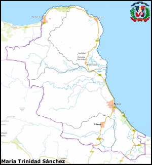 Mapa de la provincia de María Trinidad Sánchez