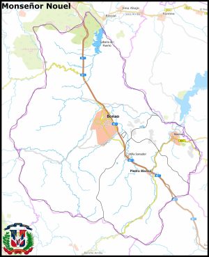 Mapa de la provincia de Monseñor Nouel