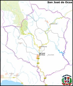 Mapa de la provincia de San José de Ocoa