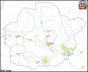 Mapa de la provincia de San Juan (República Dominicana)
