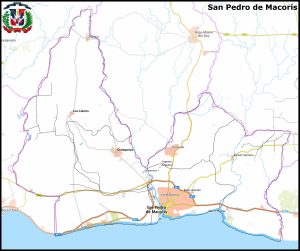 Mapa de la provincia de San Pedro de Macorís