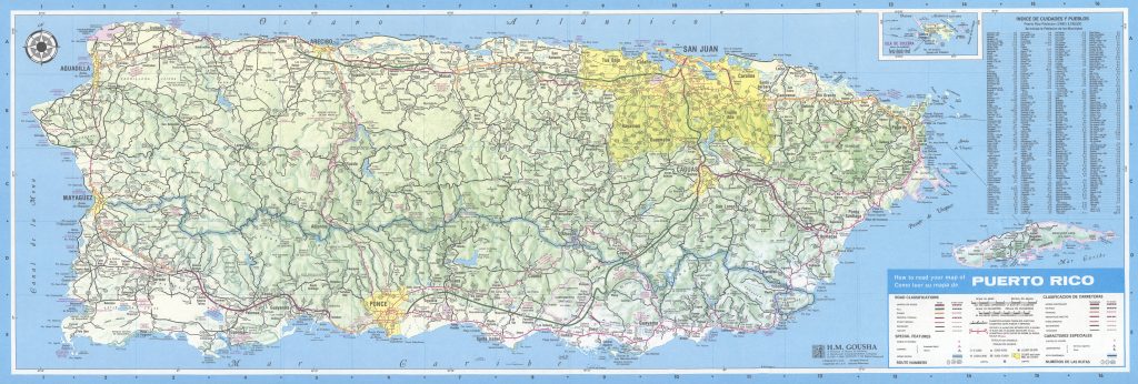 Mapa de Puerto Rico.