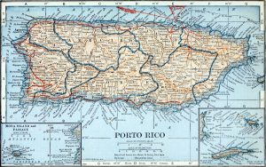 Mapa topográfico y político de Puerto Rico, 1921.