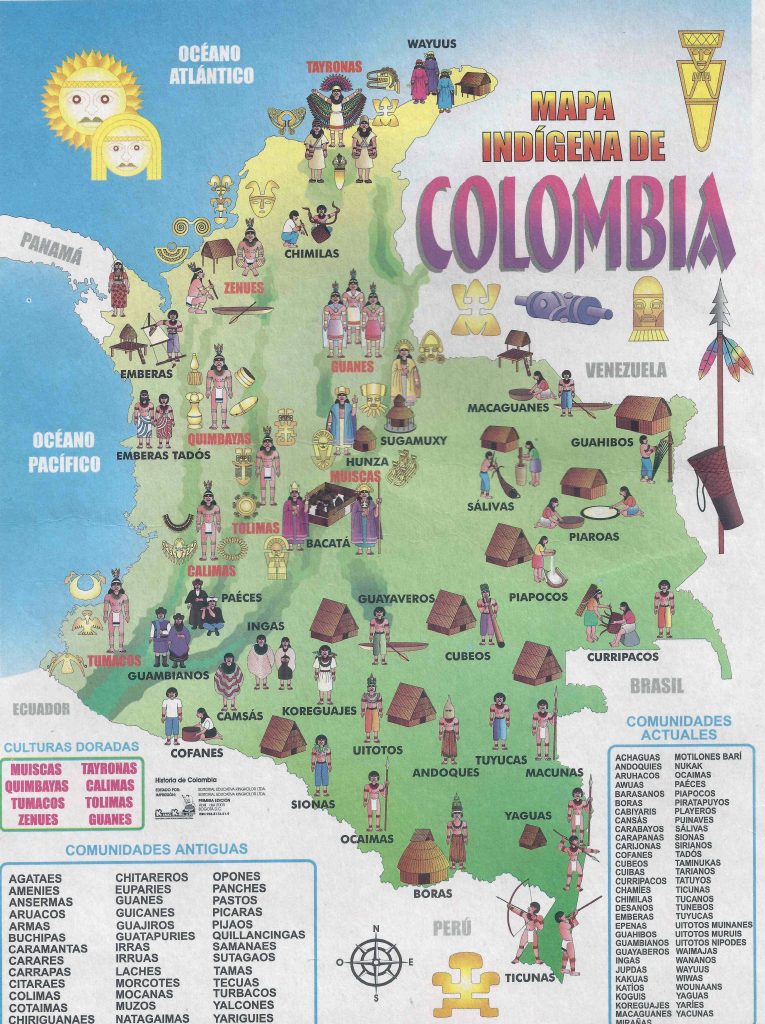 Mapa indígena de Colombia