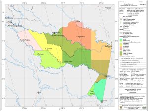 División político-administrativa del departamento del Amazonas.