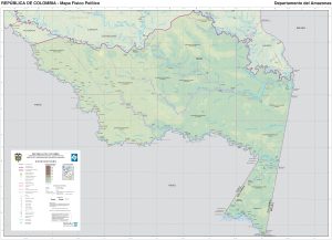 Mapa físico del departamento del Amazonas (Colombia)