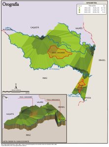 Orografía del departamento del Amazonas.