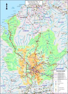 Carreteras del departamento de Antioquia.