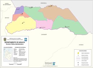 División político-administrativa del departamento de Arauca.