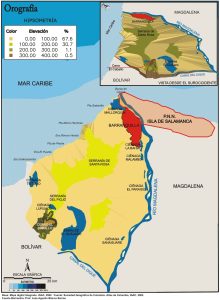 Orografía del departamento del Atlántico.