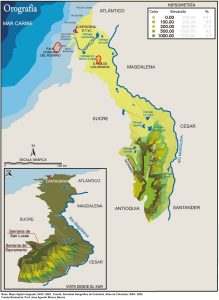 Orografía del departamento de Bolívar.