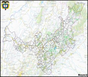 Mapa del departamento de Boyacá