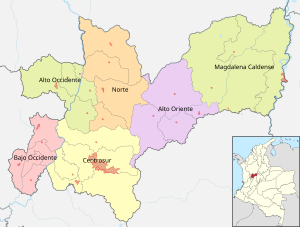 Subregiones de Caldas.