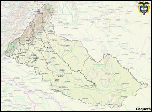 Mapa del departamento de Caquetá