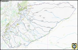 Mapa del departamento de Casanare