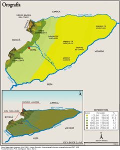 Orografía del departamento de Casanare.