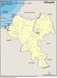 Hidrografía del departamento del Cauca.