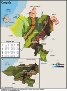 Orografía del departamento del Cauca.