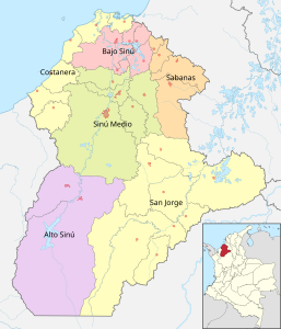 Subregiones de Córdoba.