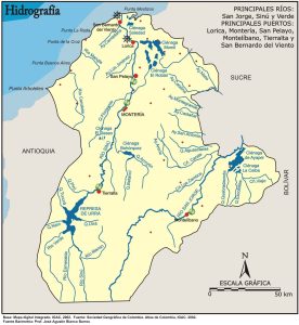 Hidrografía del departamento de Córdoba.