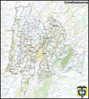 Mapa del departamento de Cundinamarca