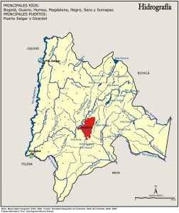 Hidrografía del departamento de Cundinamarca.