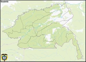 Mapa del departamento de Guainía