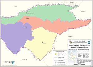 División político-administrativa del Guaviare.