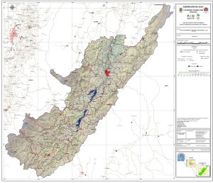 Mapa del departamento del Huila.