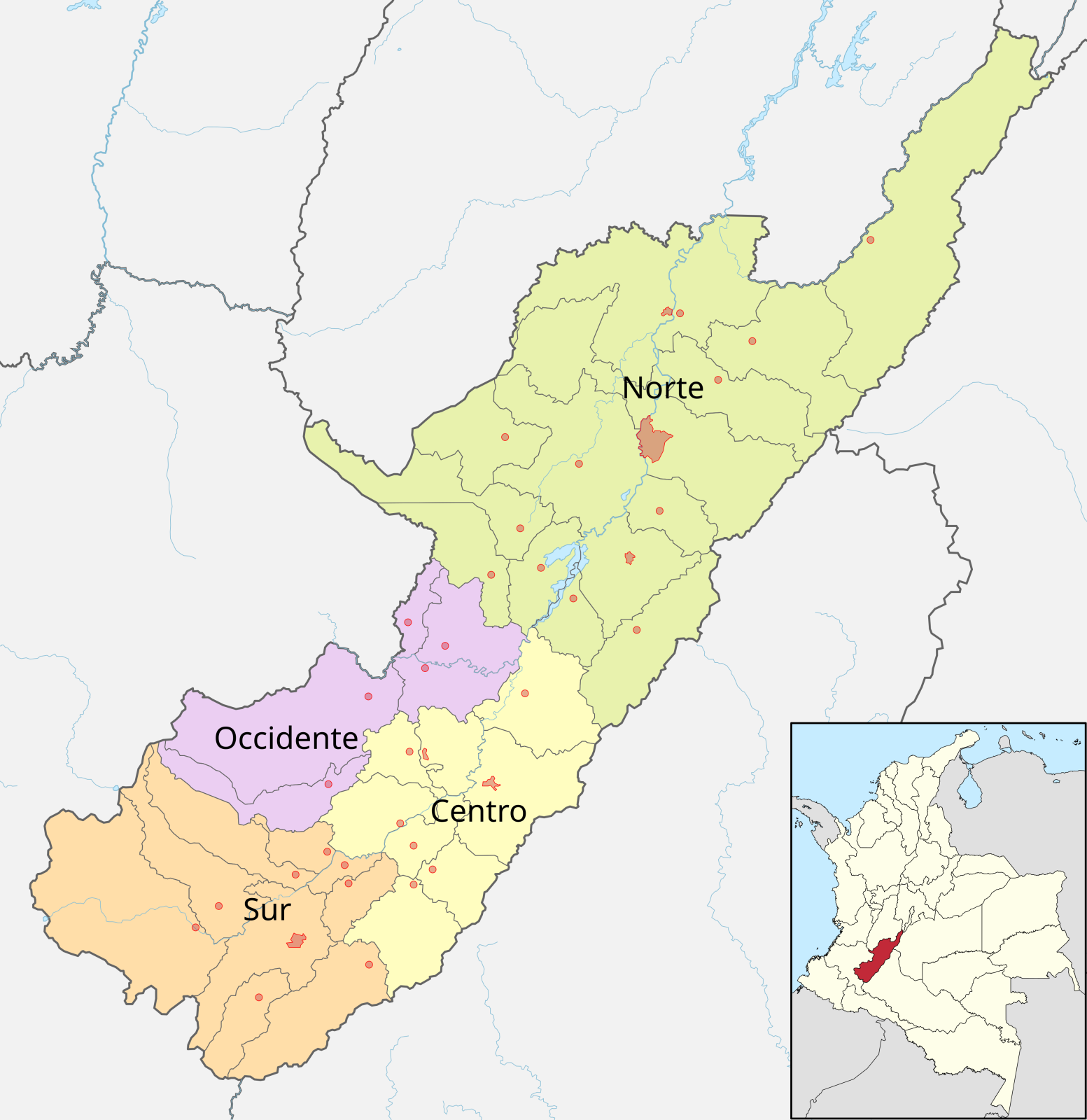 Huila Mapa político del departamento del Huila - Galería de mapas