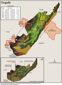 Orografía del departamento del Huila.