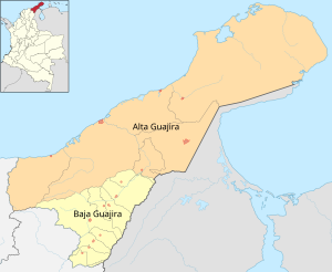 Subregiones de La Guajira.