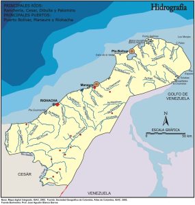 Hidrografía del departamento de La Guajira.