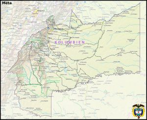 Mapa del departamento del Meta