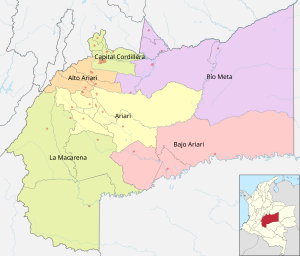 Subregiones del Meta.