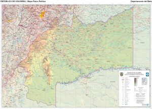 Mapa físico del departamento del Meta