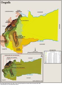 Orografía del departamento del Meta.