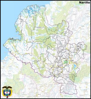 Mapa del departamento de Nariño