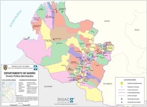 División político-administrativa del departamento de Nariño.