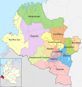 Subregiones de Nariño.