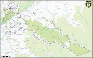 Mapa del departamento del Putumayo