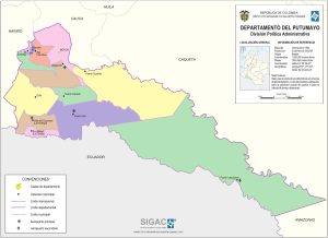 División político-administrativa del departamento del Putumayo.