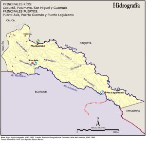 Hidrografía del departamento del Putumayo.